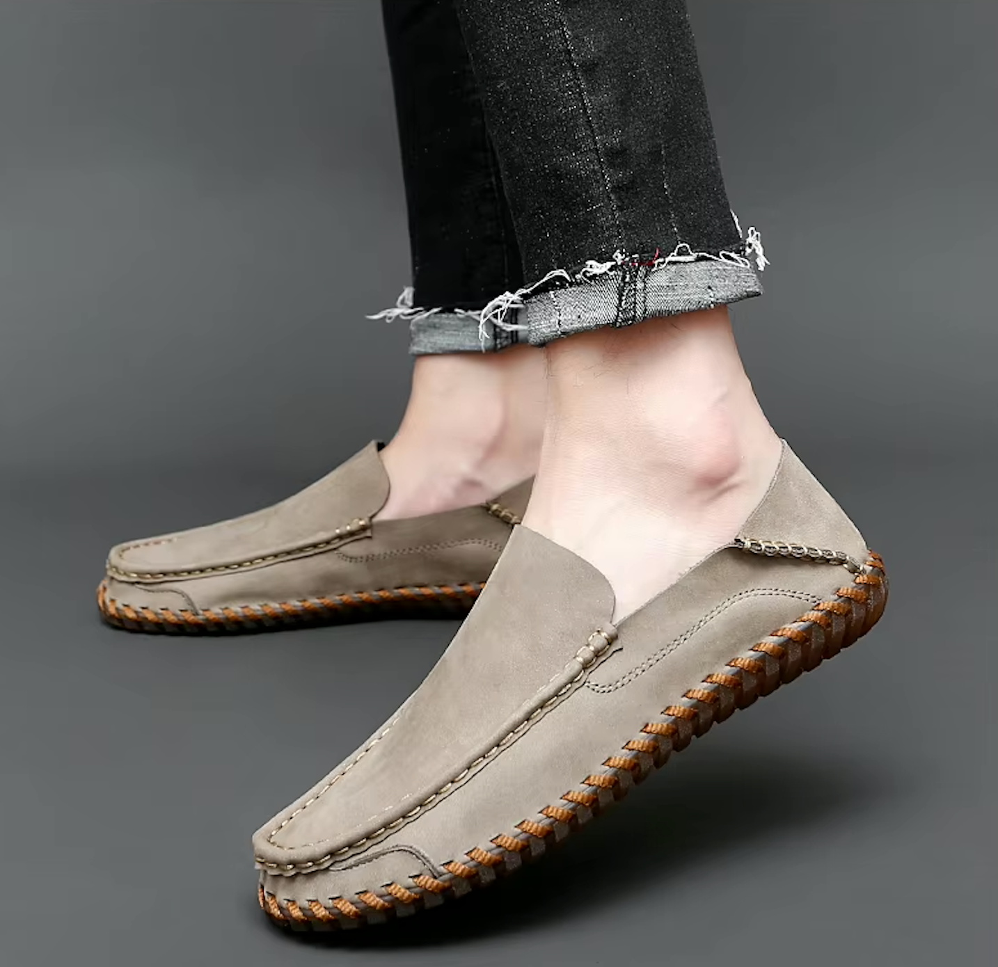 Mocassins Homme en Daim - Souplesse et Confort - Atelier Chaussure