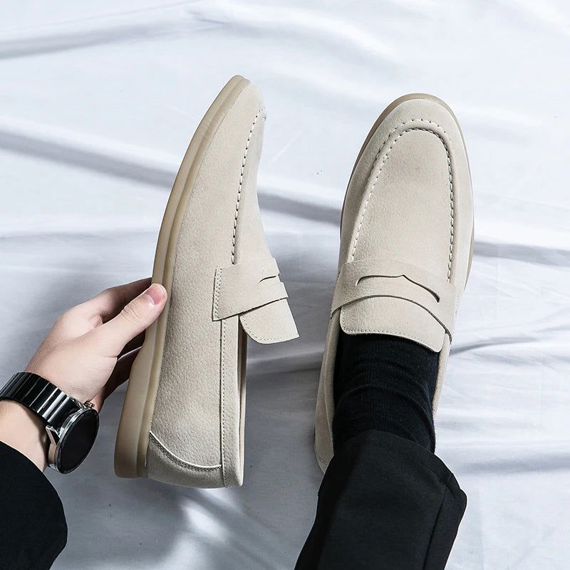 Mocassins Homme en Daim - Style Raffiné - Atelier Chaussure