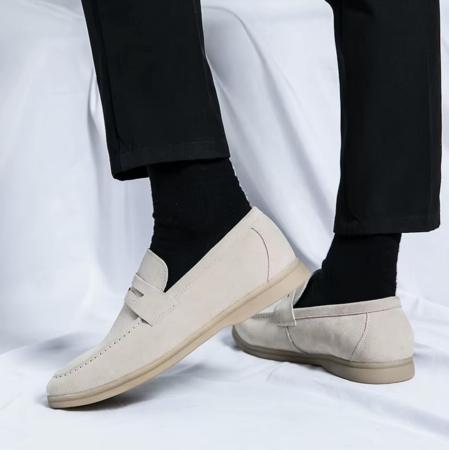 Mocassins Homme en Daim - Style Raffiné - Atelier Chaussure