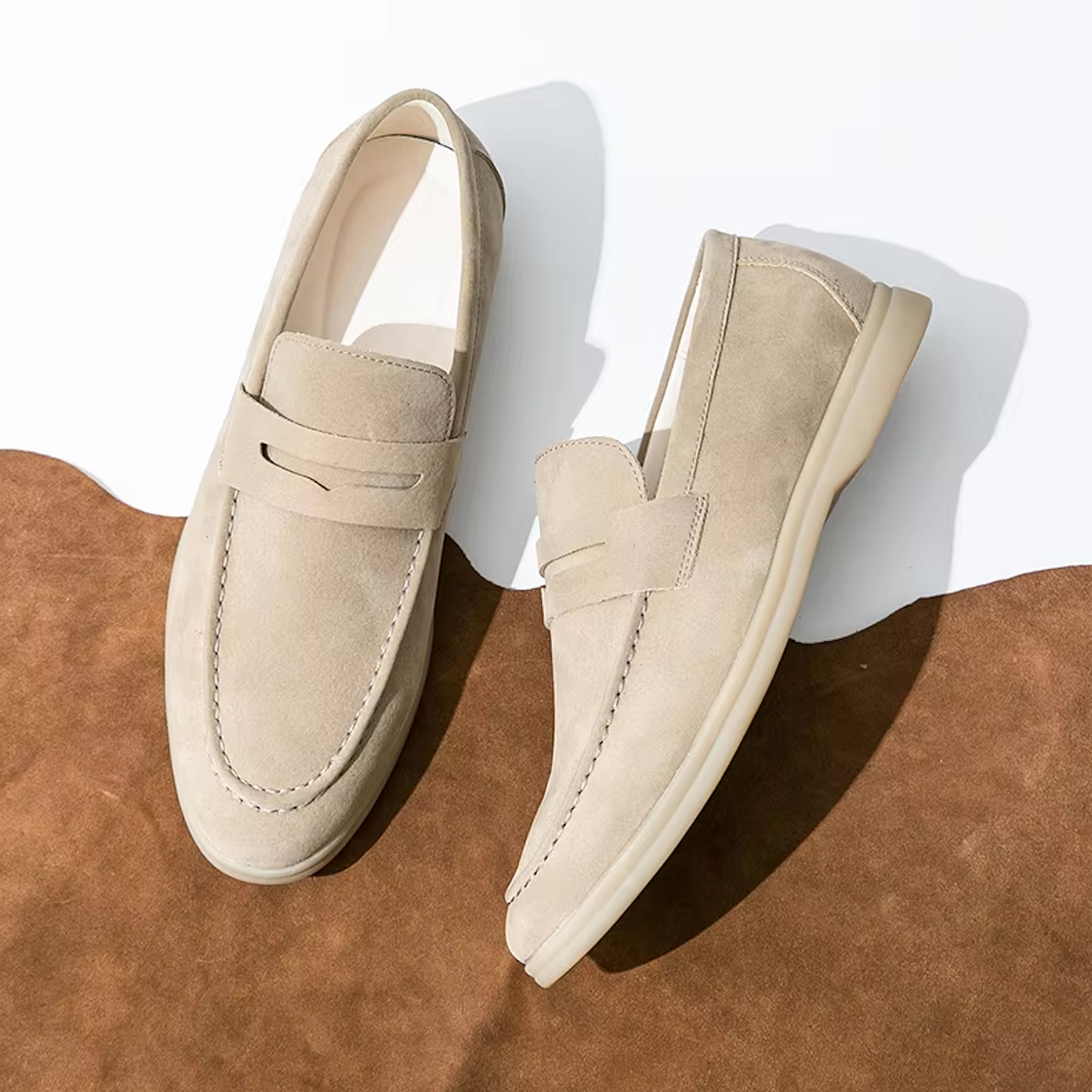 Mocassins Homme en Daim - Style Raffiné - Atelier Chaussure