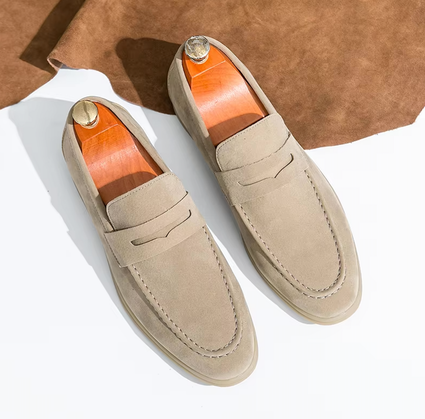 Mocassins Homme en Daim - Style Raffiné - Atelier Chaussure