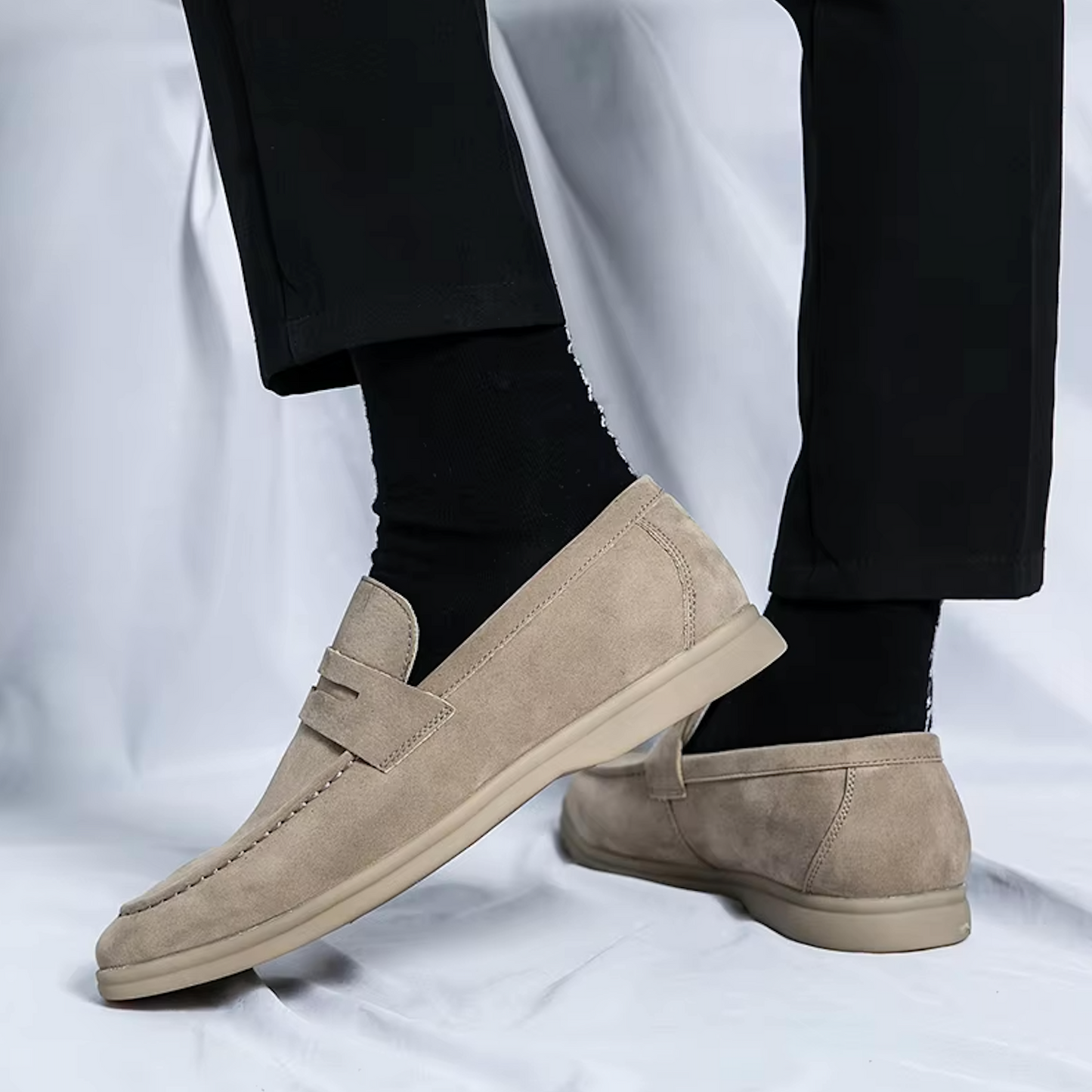 Mocassins Homme en Daim - Style Raffiné - Atelier Chaussure