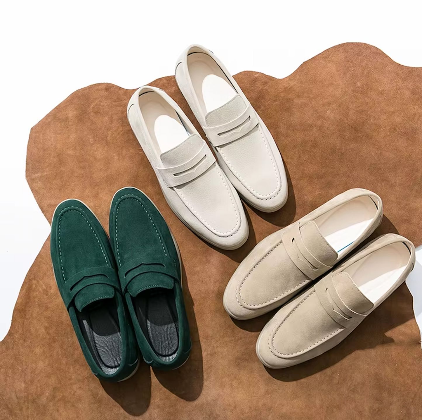 Mocassins Homme en Daim - Style Raffiné - Atelier Chaussure