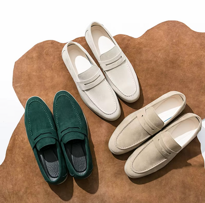 Mocassins Homme en Daim - Style Raffiné - Atelier Chaussure