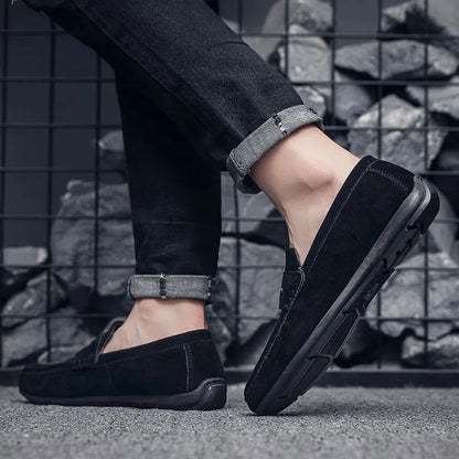 Mocassins Homme en Daim Classique - Confort & Style - Atelier Chaussure