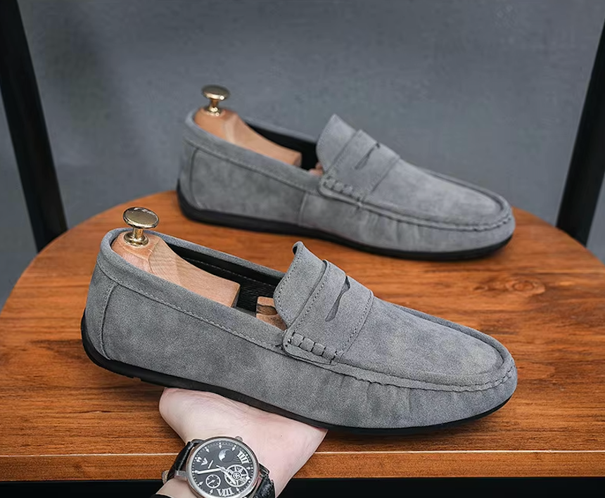 Mocassins Homme en Daim Classique - Confort & Style - Atelier Chaussure