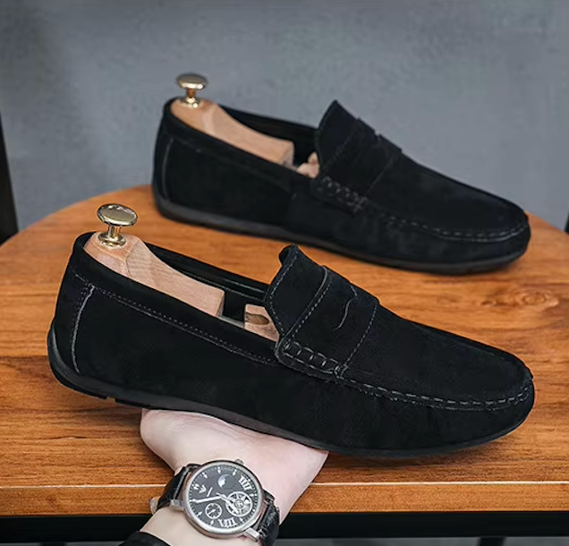 Mocassins Homme en Daim Classique - Confort & Style - Atelier Chaussure