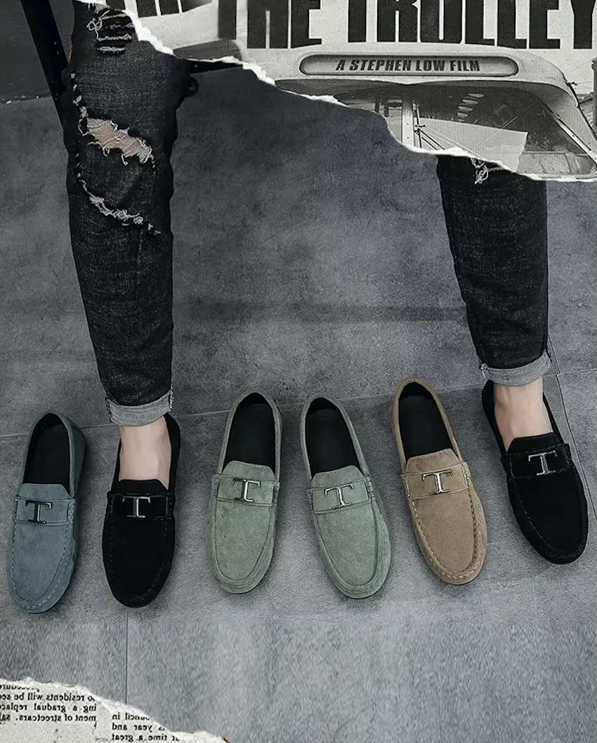 Mocassins Homme en Daim Luxe - Atelier Chaussure