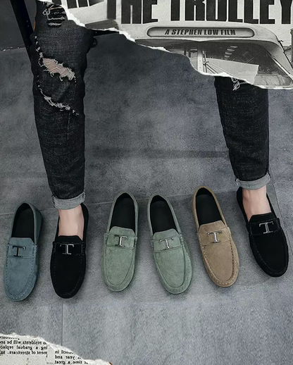 Mocassins Homme en Daim Luxe - Atelier Chaussure
