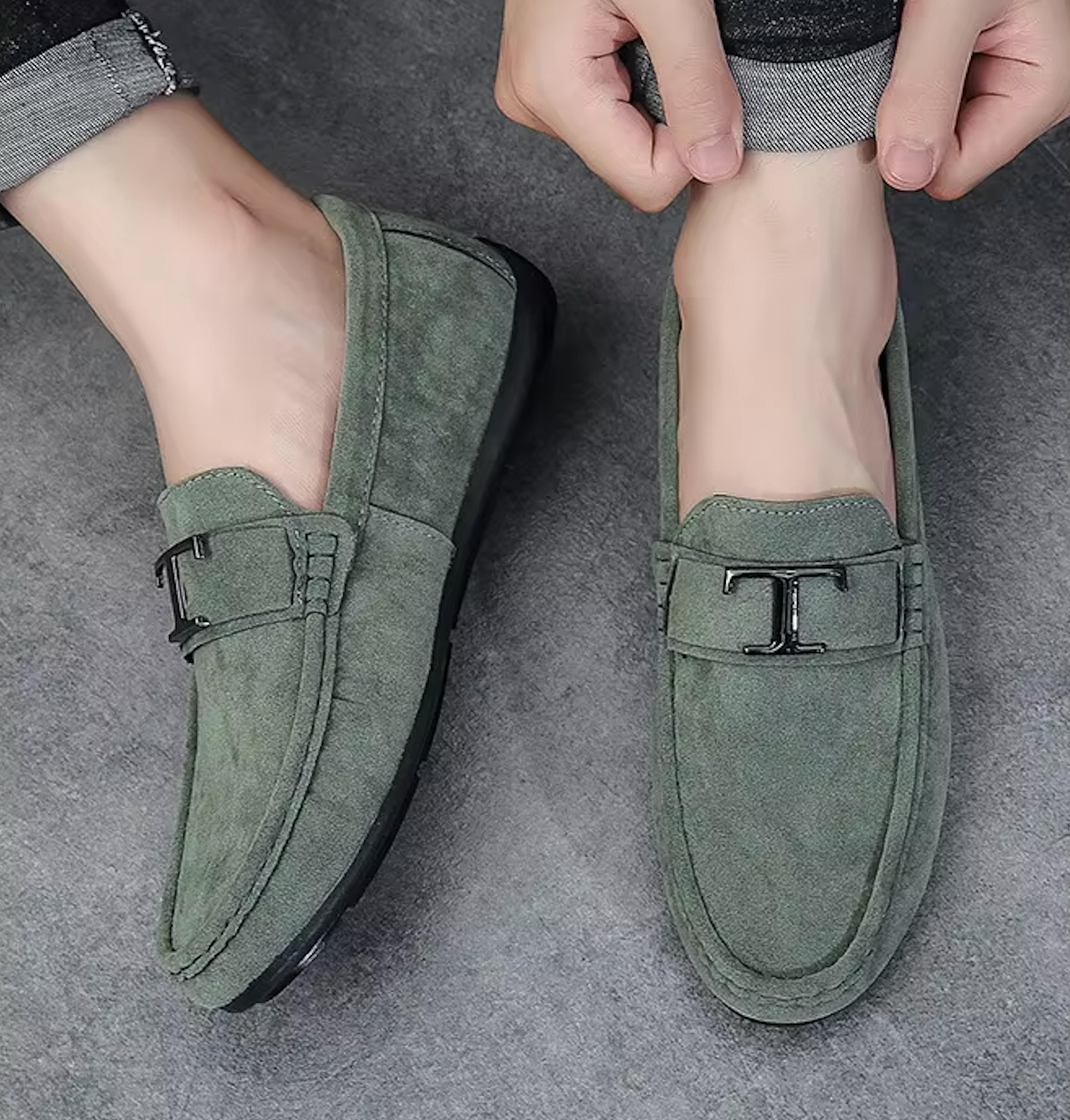 Mocassins Homme en Daim Luxe - Atelier Chaussure