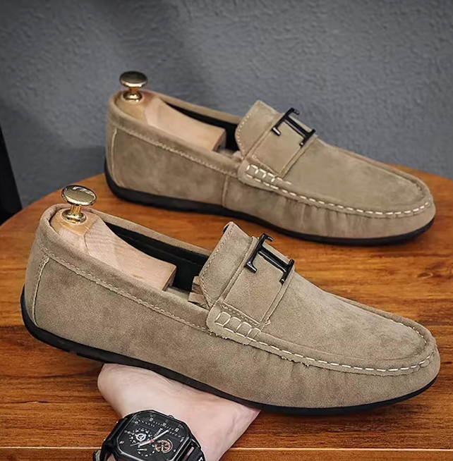 Mocassins Homme en Daim Luxe - Atelier Chaussure