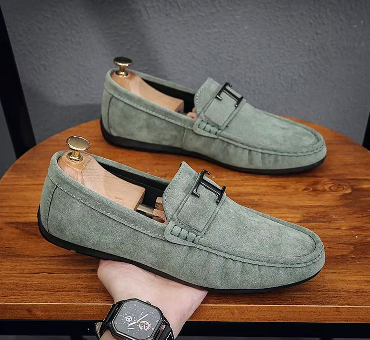Mocassins Homme en Daim Luxe - Atelier Chaussure