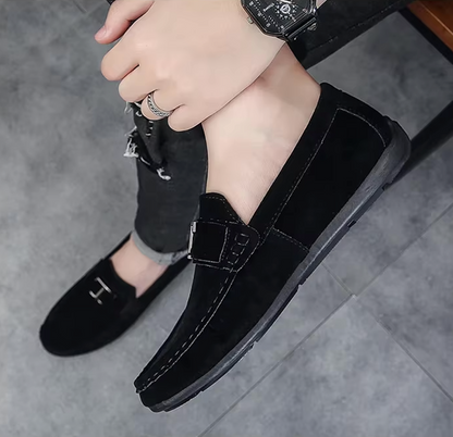 Mocassins Homme en Daim Luxe - Atelier Chaussure