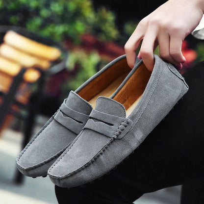 Mocassins Homme en Daim Souple - Atelier Chaussure