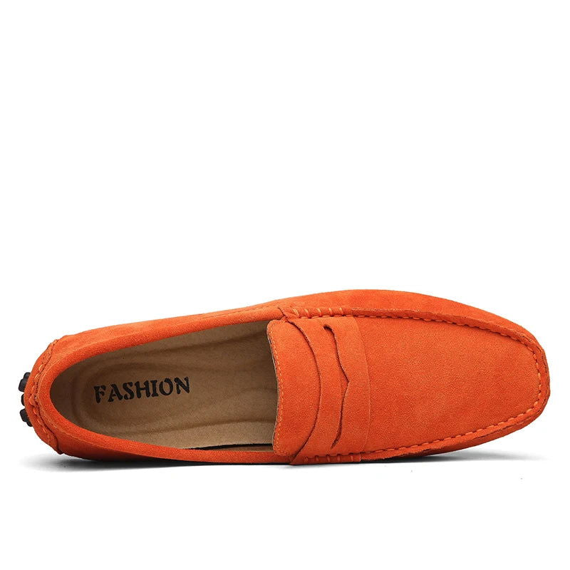 Mocassins Homme en Daim Souple - Atelier Chaussure