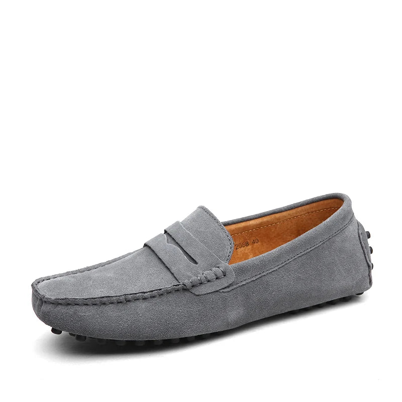 Mocassins Homme en Daim Souple - Atelier Chaussure