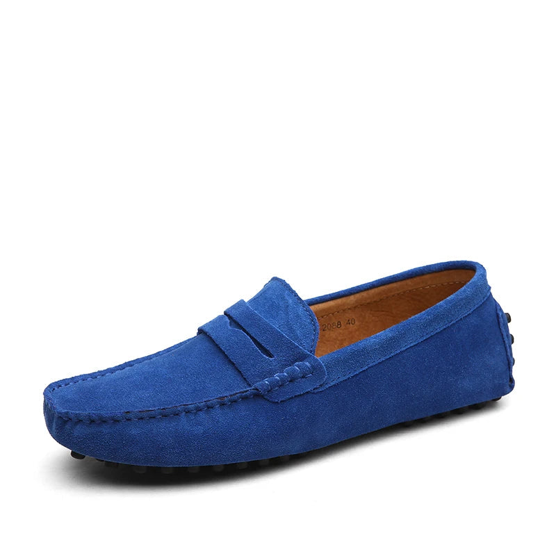 Mocassins Homme en Daim Souple - Atelier Chaussure