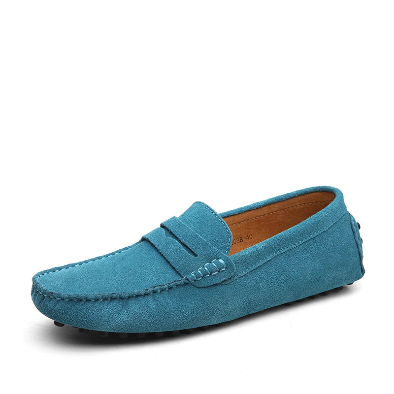 Mocassins Homme en Daim Souple - Atelier Chaussure