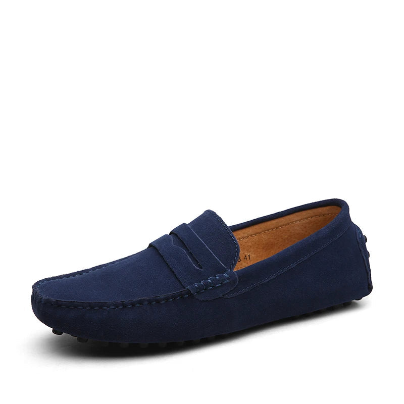 Mocassins Homme en Daim Souple - Atelier Chaussure