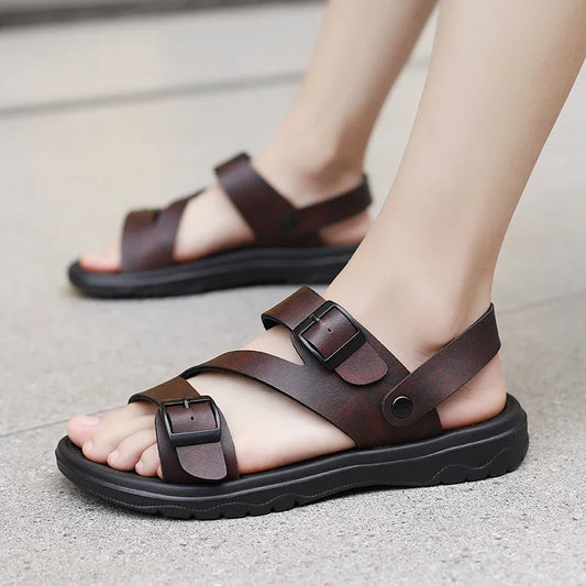 Sandales Homme – Brides À Boucles Et Semelle Antidérapante