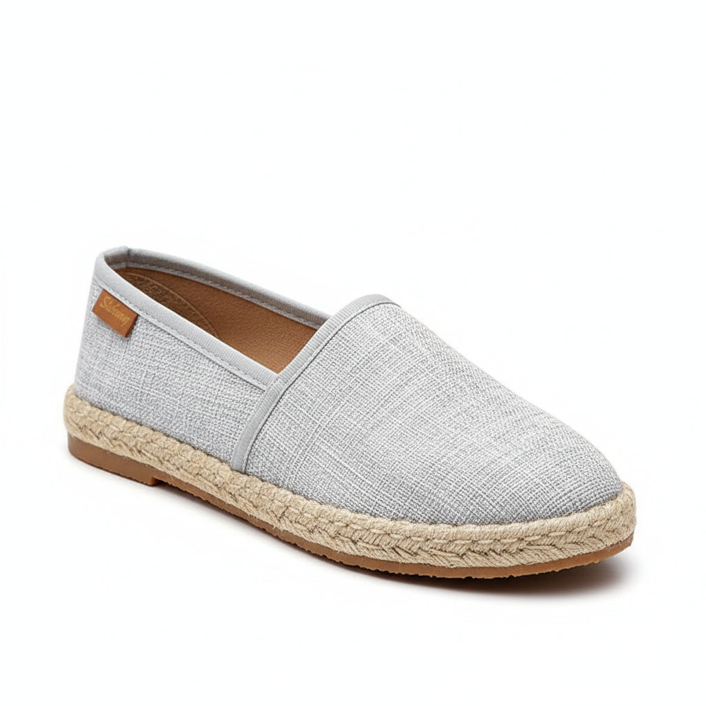 Espadrilles Femme Toile – Rayures et Semelle Tressée