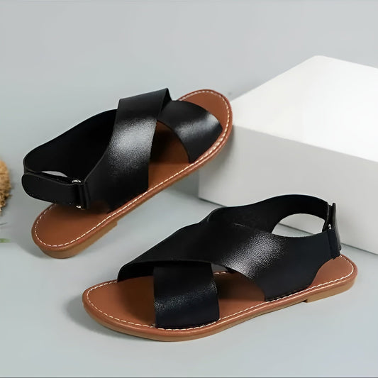 Women's Sandals - Cross Straps Comfort Flat Daily