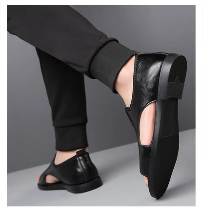 Sandales Homme – Forme Fermée Et Ouverture Avant Respirante