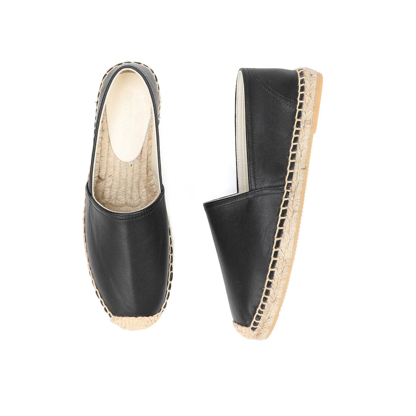 Espadrilles Femme Cuir – Bout Rond et Semelle Tressée