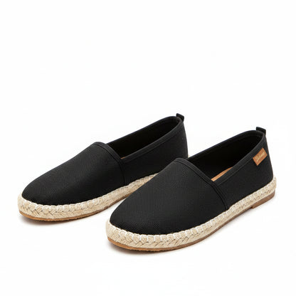 Espadrilles Femme Toile – Slip-On Uni Bout Rond