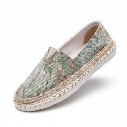 Espadrilles Homme Coton – Imprimé Floral Semelle Corde