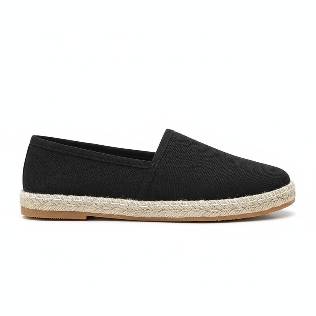 Espadrilles Femme Toile – Rayures et Semelle Tressée