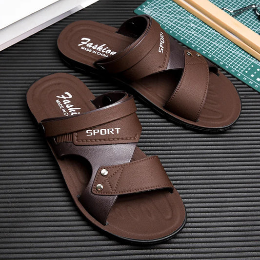 Sandales Homme – Bride Large Sport Et Finition Rivetée