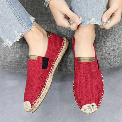 Espadrilles Homme Microfibre – Bout Pointu Sans Lacets