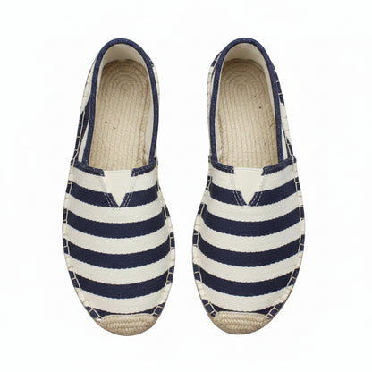 Espadrilles Homme Toile Rayées – Slip-On Décontractées