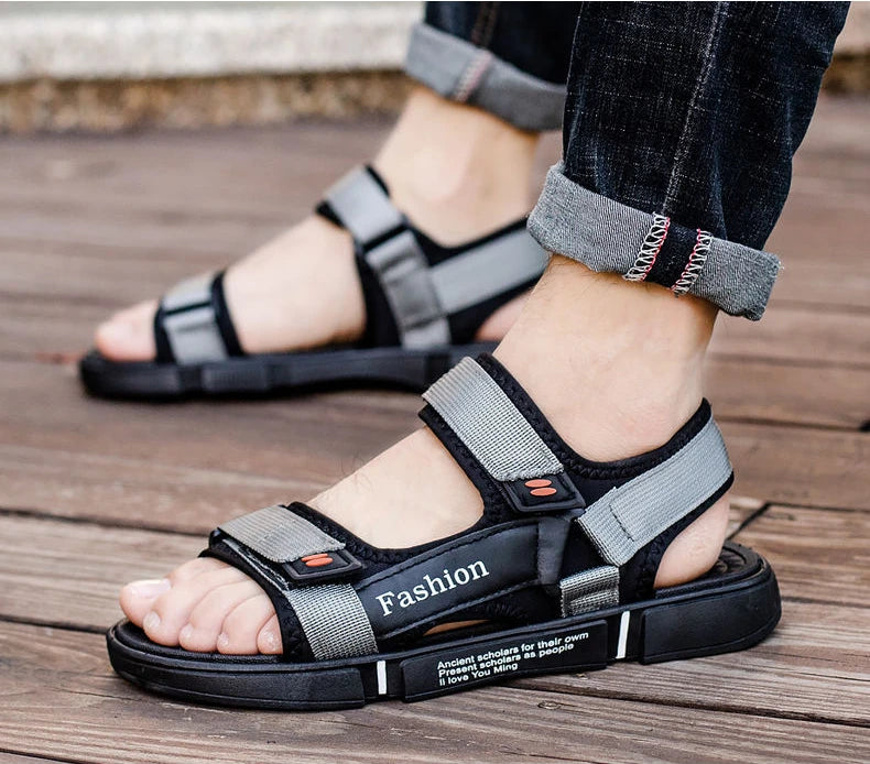 Sandales Homme – Style Sportif À Scratch Et Détails Contrastés
