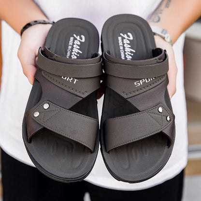 Sandales Homme – Bride Large Sport Et Finition Rivetée