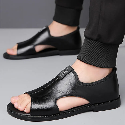 Sandales Homme – Forme Fermée Et Ouverture Avant Respirante