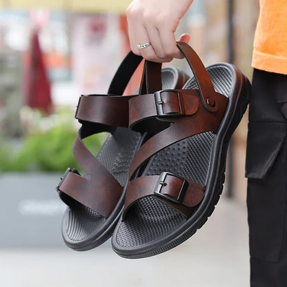 Sandales Homme – Brides À Boucles Et Semelle Antidérapante