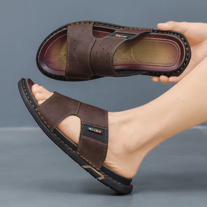 Sandales Homme – Design Croisé Confortable Et Antidérapant