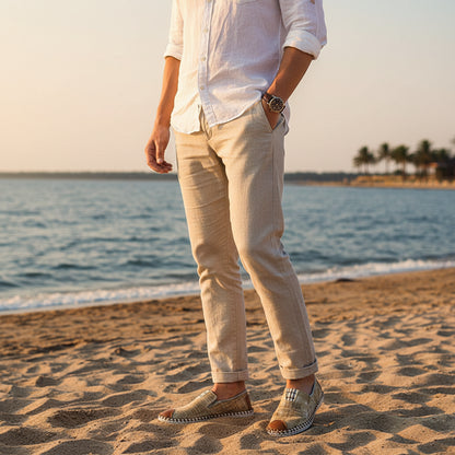 Espadrilles Homme – Bout Rond Couture Apparente Slip-On