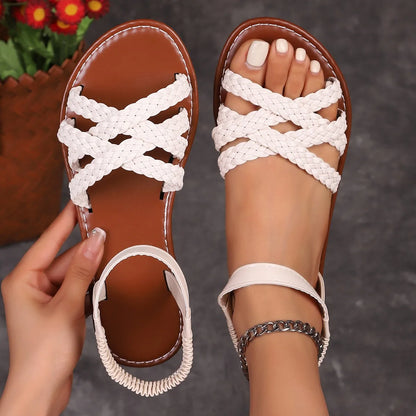 Sandales Femme – Tressage Croisé Et Confort Estival
