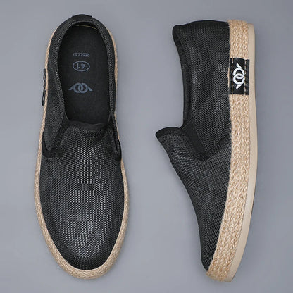 Espadrilles Homme Toile – Texture Tressée Slip-On