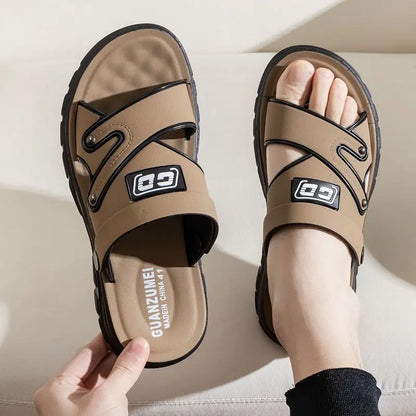 Sandales Homme – Bandes Croisées Avec Détails En Relief