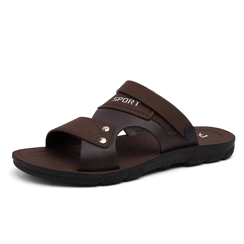 Sandales Homme – Bride Large Sport Et Finition Rivetée