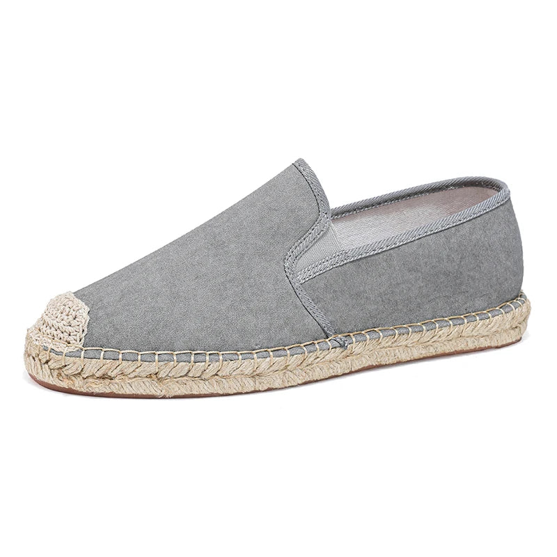 Espadrilles Homme Toile – Slip-On Bout Rond Style Pêcheur