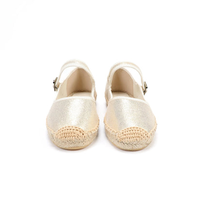 Espadrilles Femme Toile – Mary Janes Bride Boucle Contrastée