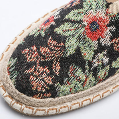 Espadrilles Homme Coton – Imprimé Floral Semelle Corde