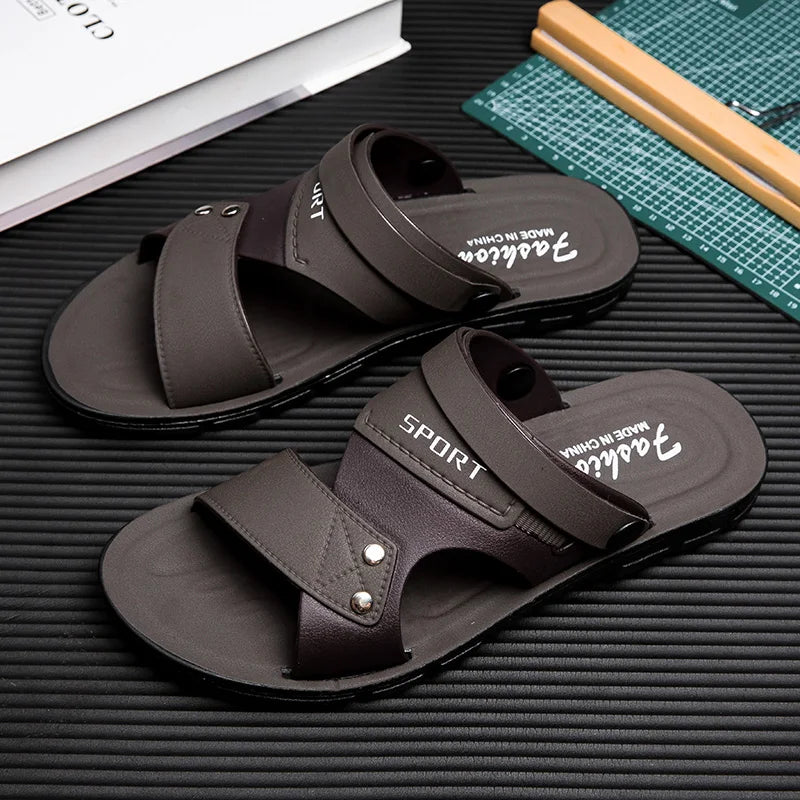 Sandales Homme – Bride Large Sport Et Finition Rivetée