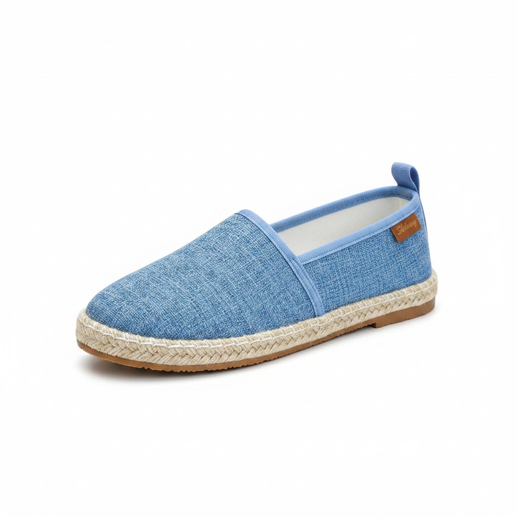 Espadrilles Femme Toile – Slip-On Uni Bout Rond