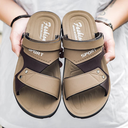 Sandales Homme – Bride Large Sport Et Finition Rivetée